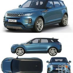 3D model Land Rover Range Rover Evoque R-dynamic 2019 car