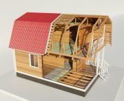 3D model Unfinished house
