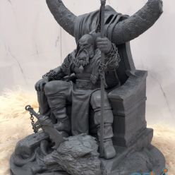 3D model Kratos on Throne