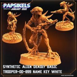 3D model Papsikels Miniatures - Synthentic Aliens - Fran Nine Team January 2022 – 3D Print