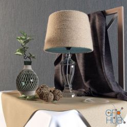 3D model Table lamp and decor