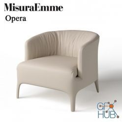 3D model Armchair Misure Emme Opera (Max 2011, Corona)