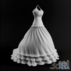 3D model Wedding dress 1