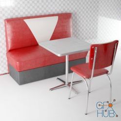 3D model Furniture set for kitchen