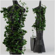 3D model Mannequin with ivy