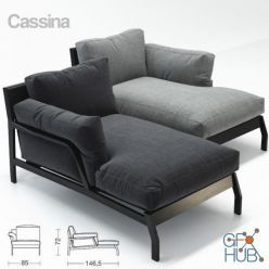 3D model Cassina Eloro sofa-chair