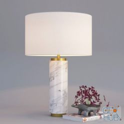 3D model Pillar Table Lamp - Marble