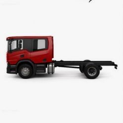 3D model Hum 3D Scania P310 Crew Cab Chassis Truck 2011