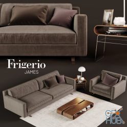 3D model Frigerio James sofa and table