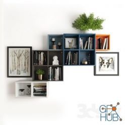 3D model Wall mounted cabinet combination 891 891 83 Eket