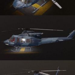 3D model Bell 412 Helicopter PBR