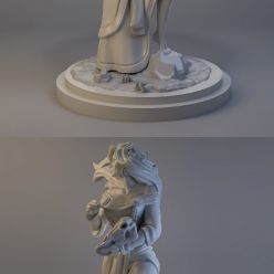 3D model Gullveig Norse Goddess