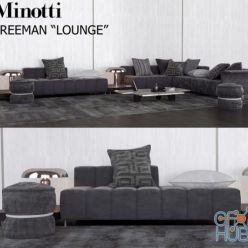 3D model Sofa Freeman Lounge by Minotti