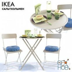 3D model Table and Chair SALTHOLMEN, Ikea Saltholmen