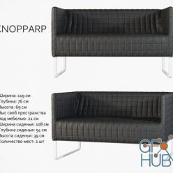 3D model Knopparp sofa by IKEA