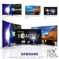 3D model Samsumg Smart and Ultra HD TV