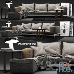 3D model Flexform Lifesteel modern sofa