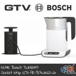 3D model Teapot Bosch & GTV Outlet Box