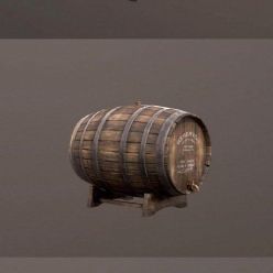 3D model Wine Barrel PBR