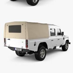 3D model Hum 3D Land Rover Defender 130 High Capacity DoubleCab PickUp 2011