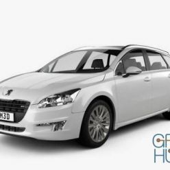 3D model Peugeot 508 SW 2011 Hum 3D