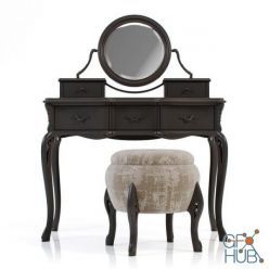 3D model Giorgiocasa - Valpolicella - dressing table + pouf