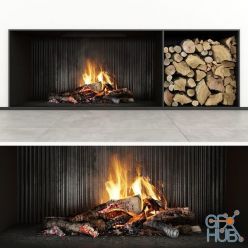3D model Fireplace modern 29