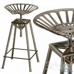 3D model Charlie Industrial Metal Design stool