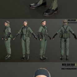 3D model The Boss from Metal Gear Solid 3 Snake Eater PBR