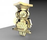 3D model Owl with glasses