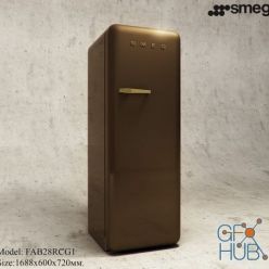 3D model Vintage refrigerator FAB28RVE1 by Smeg