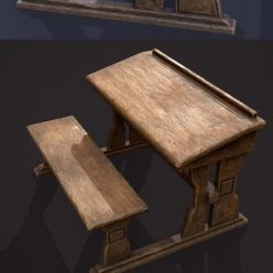 3D model Harry Potter desk