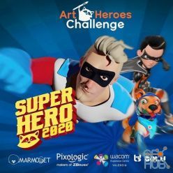 3D model Art Heroes – Super Hero Challenge Base Meshes