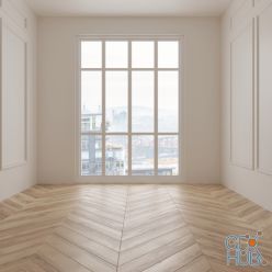 3D model Parquet Vintage Hickory