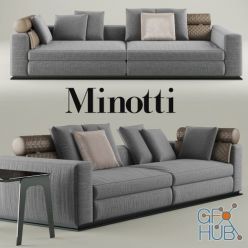 3D model Sofa Leonard b by Minotti