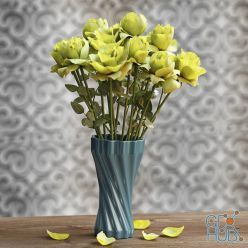 3D model Bouquet with Yellow Roses (3Ds Max)