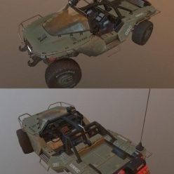 3D model Warthog Buggy from Halo Game PBR