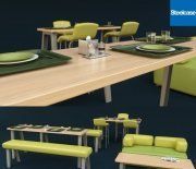 3D model Steelcase office dining furniture