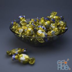3D model Bowl with candy