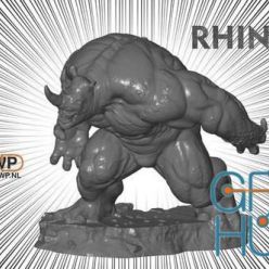 3D model Rhino Statue (Spider-Man) – 3D Print