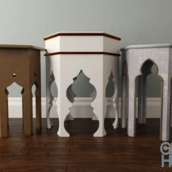 3D model Moroccan Tables set