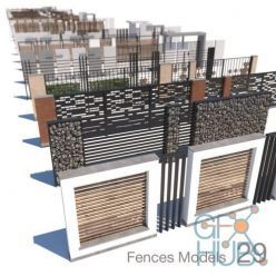 3D model CGTrader – Modern fence collection VR / AR / low-poly 3D models