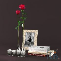 3D model Photos and roses