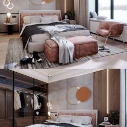 3D model Interior Bedroom Scene Sketchup By LeTaiLinh