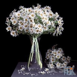 3D model Bouquet of flowers in a vase 18