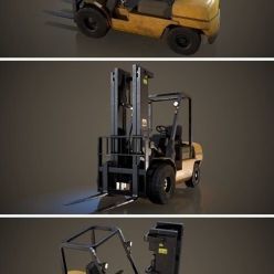 3D model Forklift Truck – Low Poly PBR