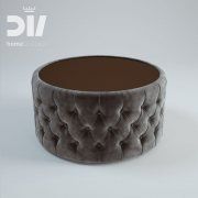 3D model VELVET DOT coffee table pouf by DV homecollection