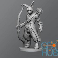 3D model ﻿Rabbit Archer – 3D Print