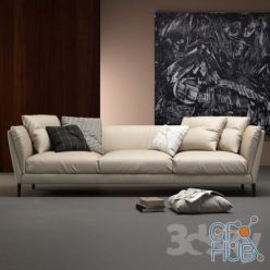 3D model Poltrona Frau Bretagne sofa