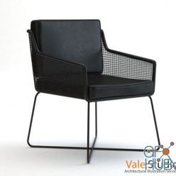 3D model Vale.stidio black chair